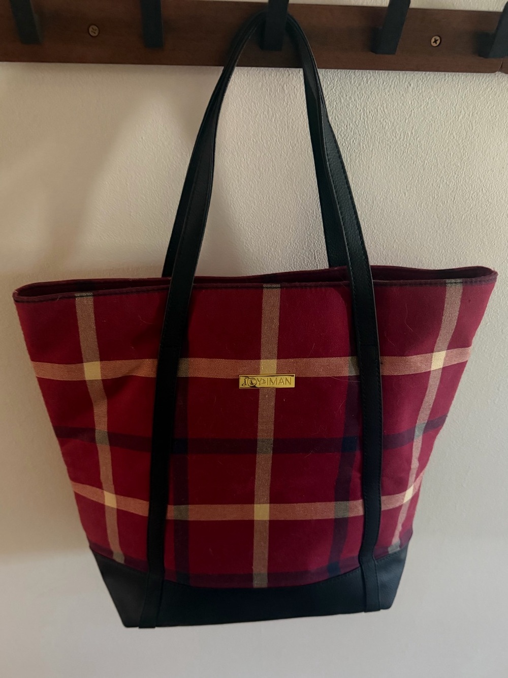 Joy & Iman Tote with Leather Trim